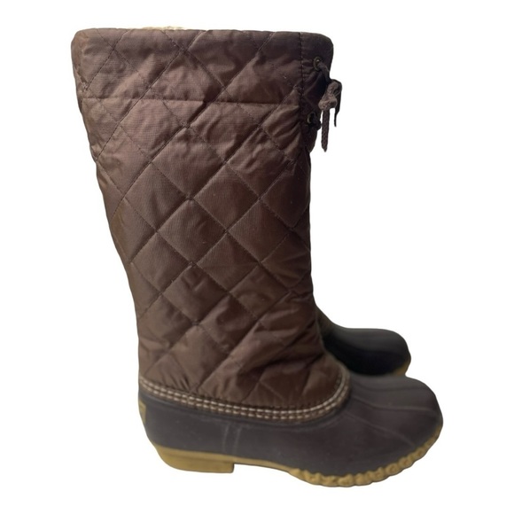 Vintage L.L. Bean Women’s Shearling Wool Lined Brown Winter Duck Boots - Picture 5 of 10